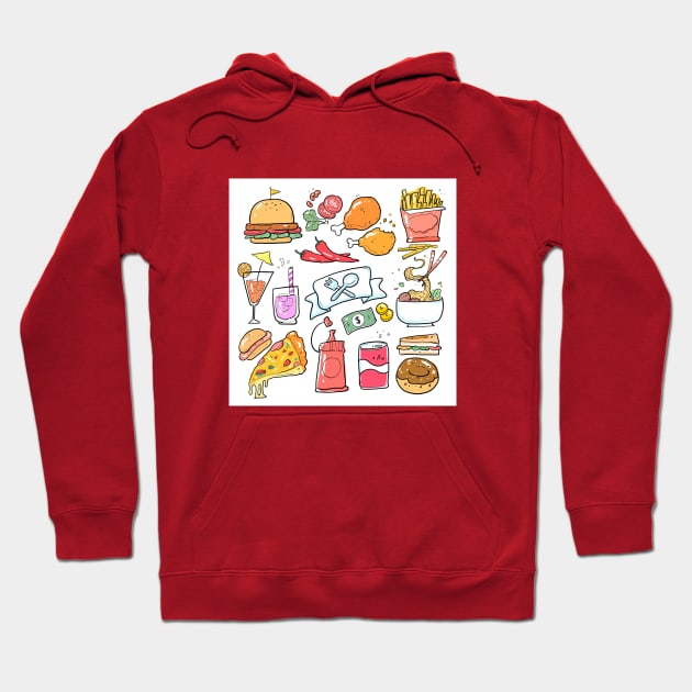 Fast Food pattern Hoodie by Cheebies